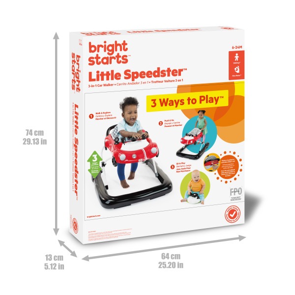 Andadera 3 en 1 Speedster Red Racer - Imagen 6